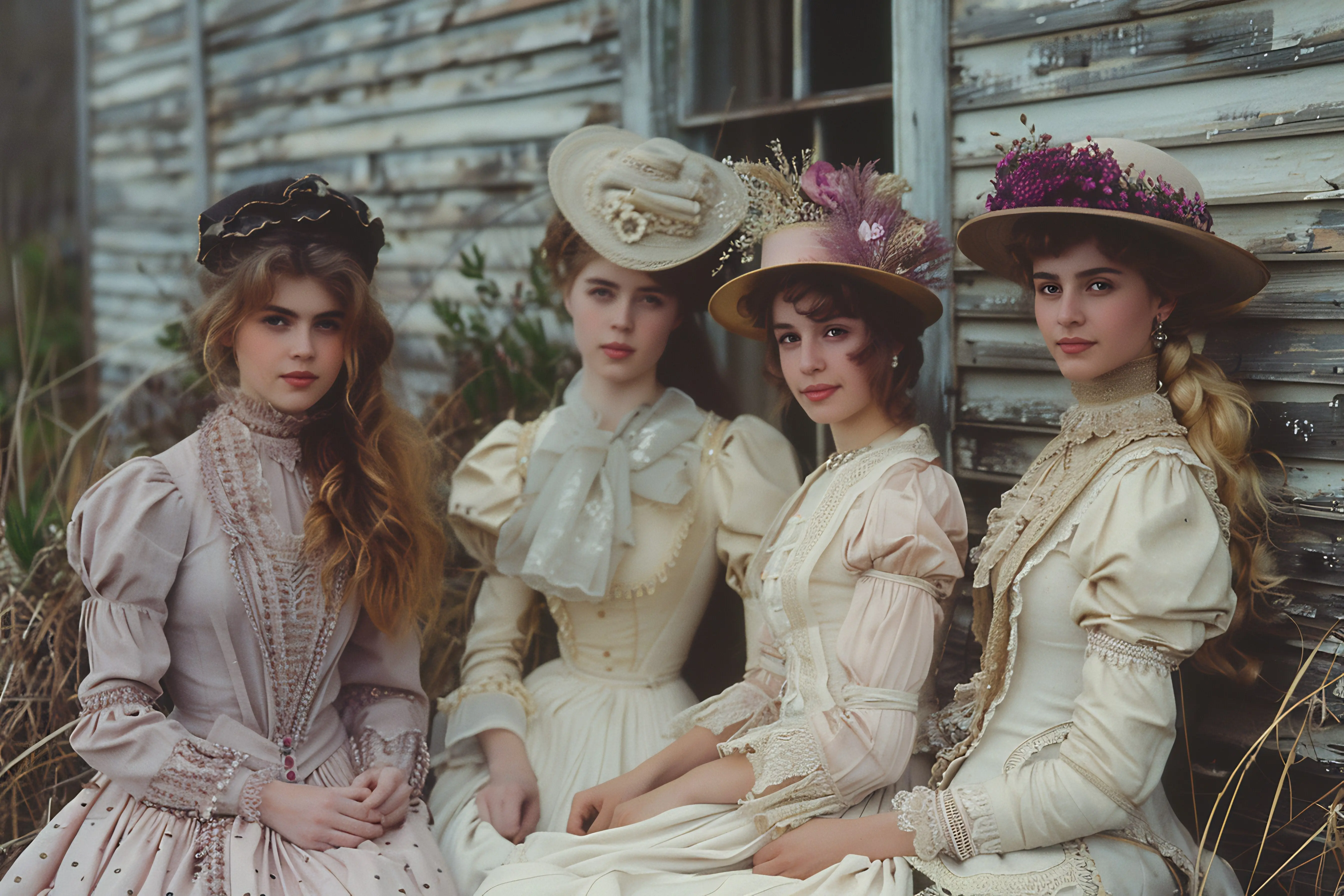 Schöne Amerikanerinnen, die an der Denkmalpflege teilnehmen.